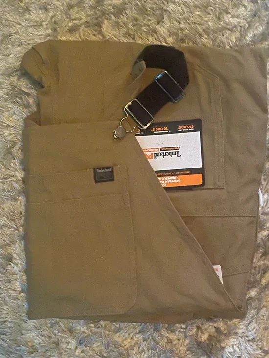 Timberland PRO Tan Women's Work Bib Overalls - Picture 2 of 5